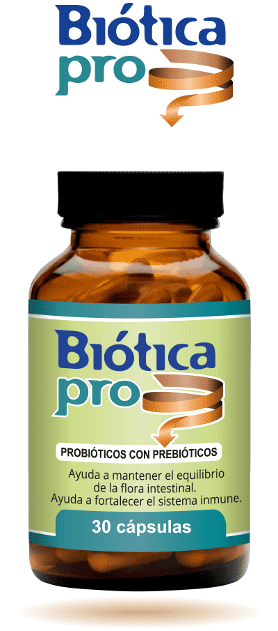 frasco y logo de biotica pro